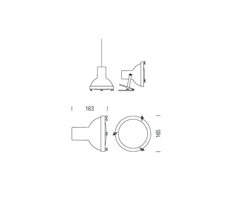 Nemo Projecteur 165 con Pinza Bianco Sabbia