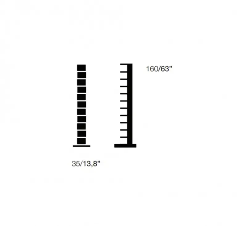 Opinion Ciatti PTolomeo con Luce - Libreria Verticale H 160