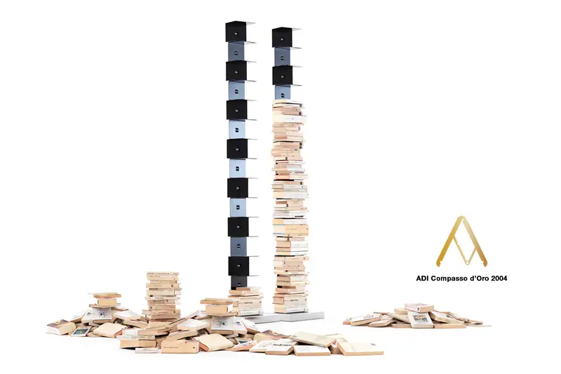 Opinion Ciatti Ptolomeo Original - Libreria Verticale H 215 Inox/Base Inox