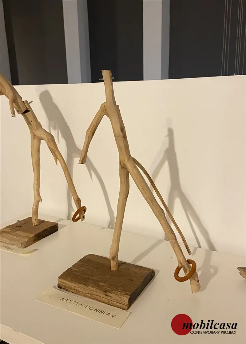 Riccardo Bianchi Artista Aspettando Ninfa V - Scultura in legno