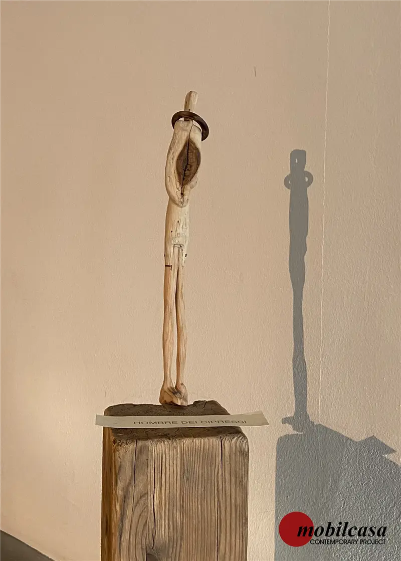 Riccardo Bianchi Artista Hombre dei cipressi - Scultura in legno