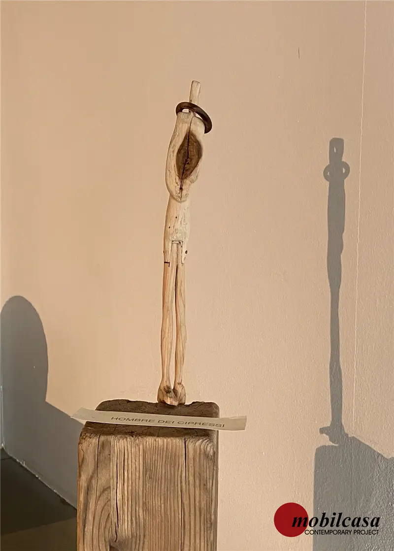 Riccardo Bianchi Artista Hombre dei cipressi - Scultura in legno
