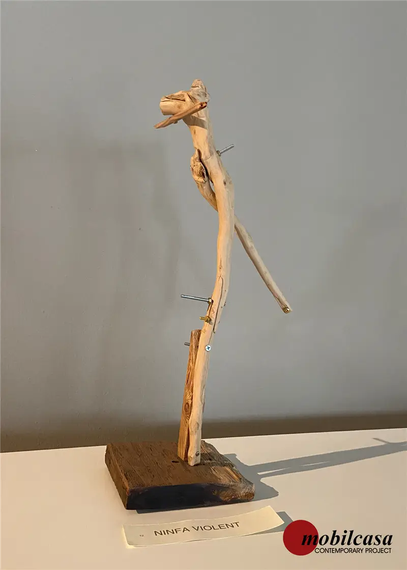 Riccardo Bianchi Artista Ninfa Violent - Scultura in legno