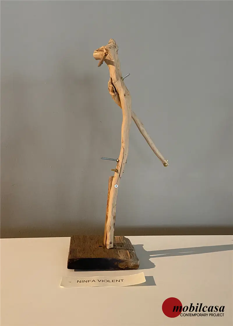 Riccardo Bianchi Artista Ninfa Violent - Scultura in legno