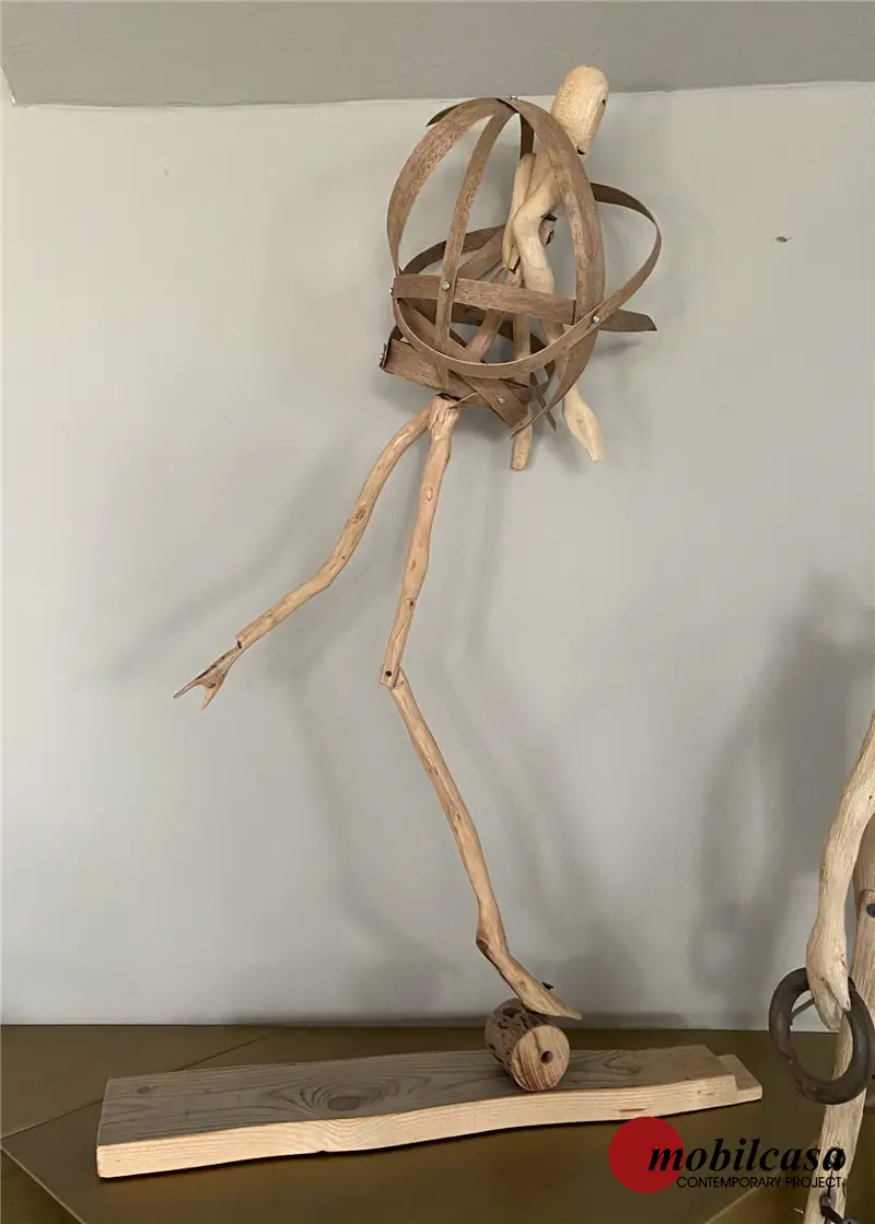 Riccardo Bianchi Artista Verso Sera - Scultura in legno