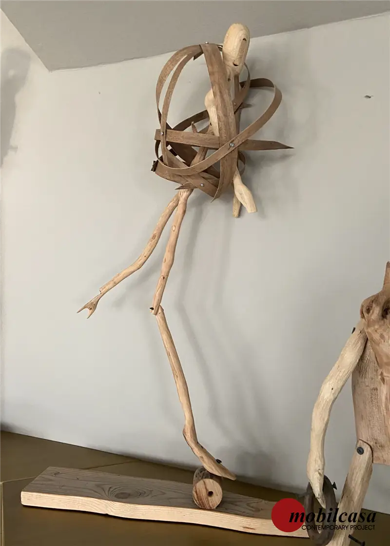 Riccardo Bianchi Artista Verso Sera - Scultura in legno