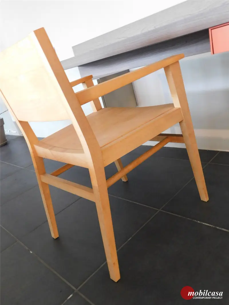 Riva 1920 Tennessee poltroncina con braccioli - Acero