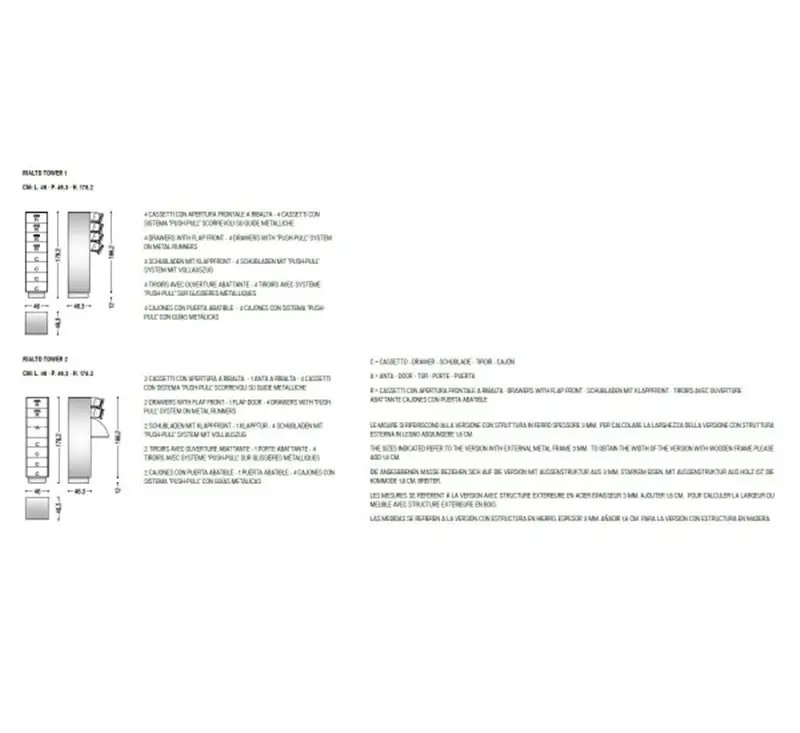 Riva 1920 Rialto Tower Cassettiera