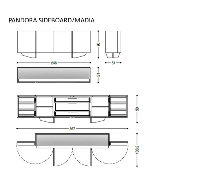 Riva 1920 Pandora Credenza