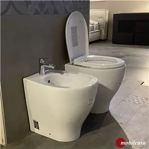 Scarabeo Moon hung 45 bidet sospeso - bianco