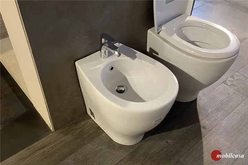 Scarabeo Moon hung 45 bidet sospeso - bianco