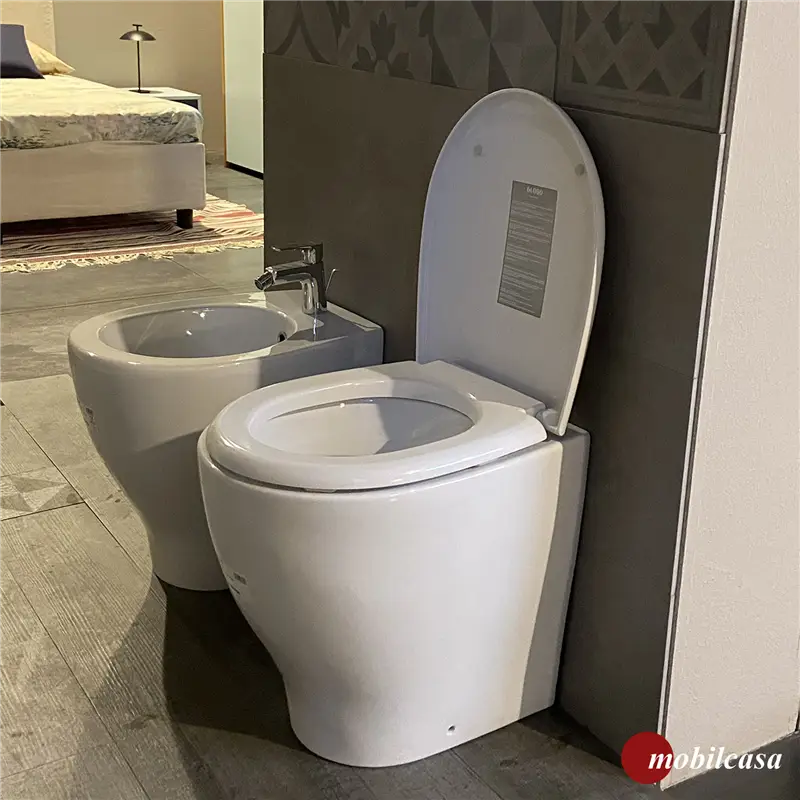 Scarabeo Moon hung WC sospeso con sedile per WC in termoindurente - bianco