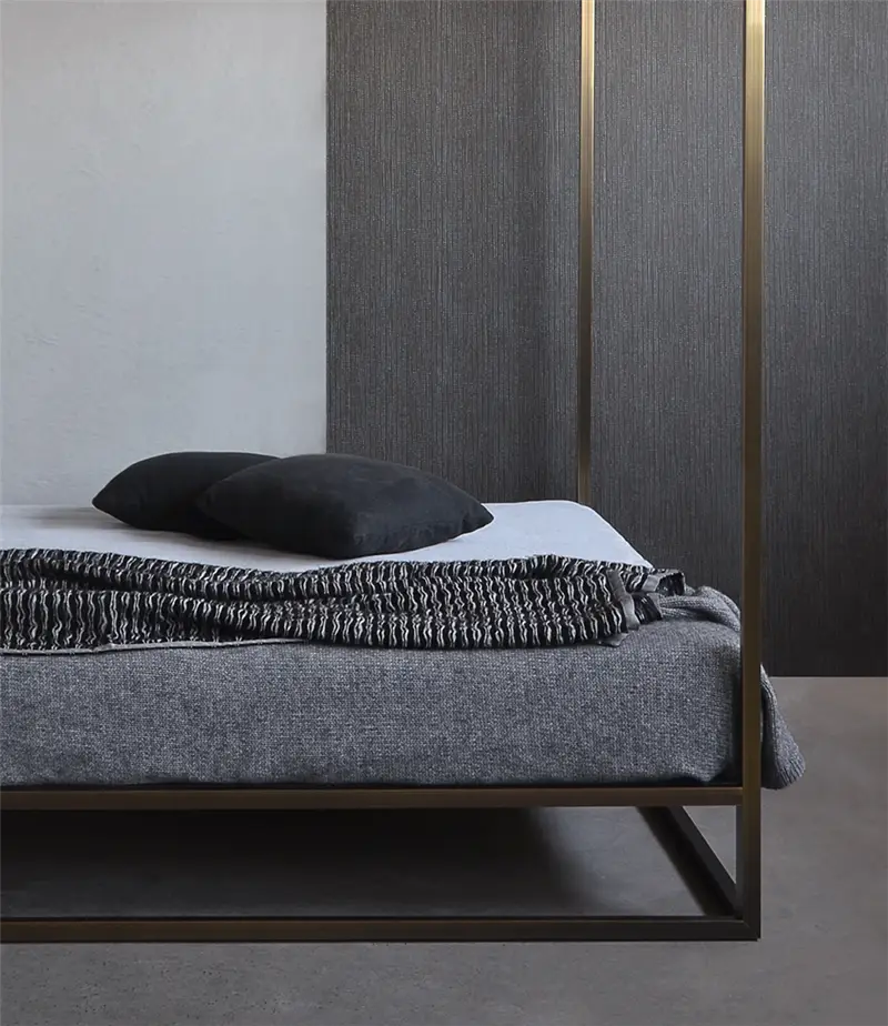 XAM Ashabrass Baldaquin Letto con Baldacchino – Bronzato/Satinato