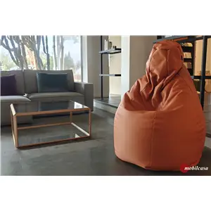 Zanotta SACCO poltrona ergonomica finitura arancio/ruggine tessuto vip