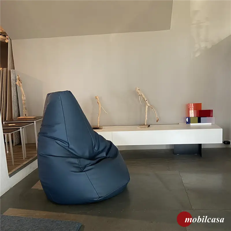 Zanotta Sacco poltrona - Colore blu scuro (tessuto vip)