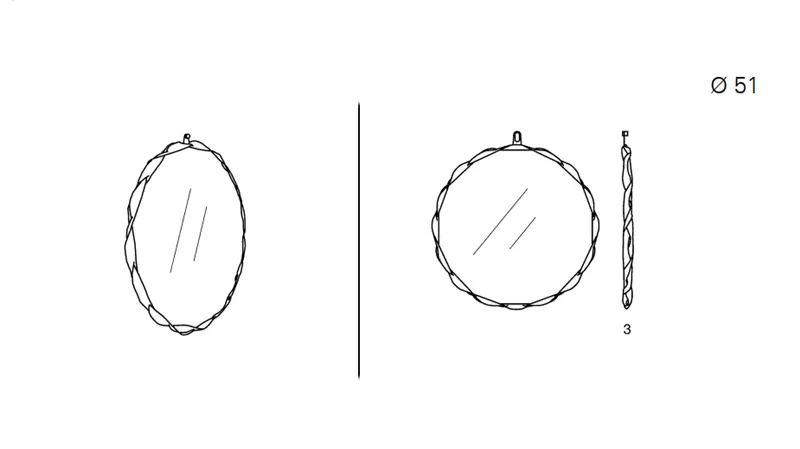 Zanotta Raperonzolo specchio Ø 51 cm