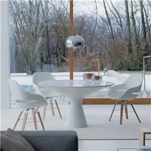 Zanotta Zanotta Blanco Tavolo con piano in cristallo