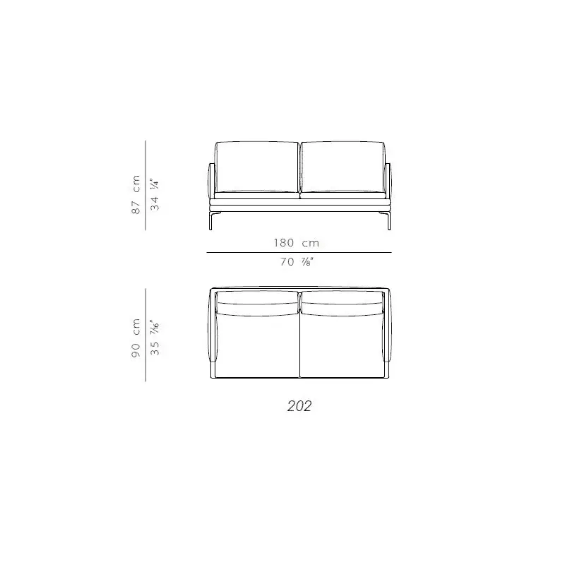 Zanotta William Divano L. 180 cm