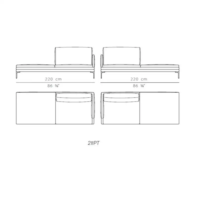 Zanotta William Dormeuse con schienale